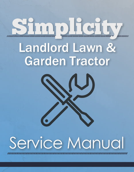 Simplicity Landlord Lawn Garden Tractor Service Manual Farm