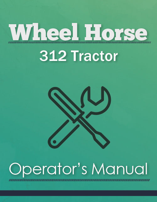 Wheel Horse 312 Tractor Manual Cover