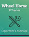 Wheel Horse C Tractor Manual Cover