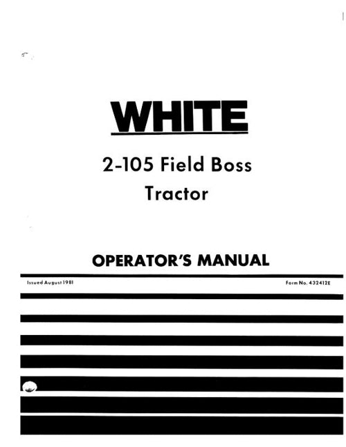 White 2-105 Tractor Manual