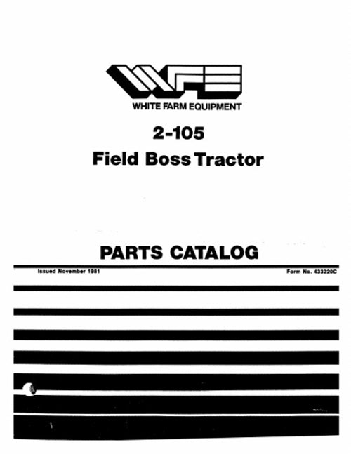 White 2-105 Tractor - Parts Catalog