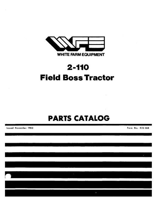 White 2-110 Tractor - Parts Catalog
