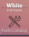 White 2-35 Tractor - Parts Catalog Cover