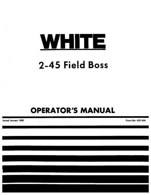 White 2-45 Tractor Manual
