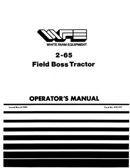 White 2-65 Tractor Manual