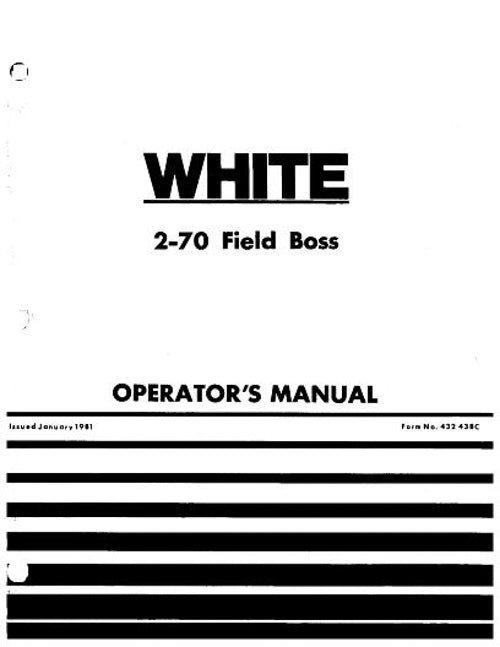 White 2-70 Tractor Manual