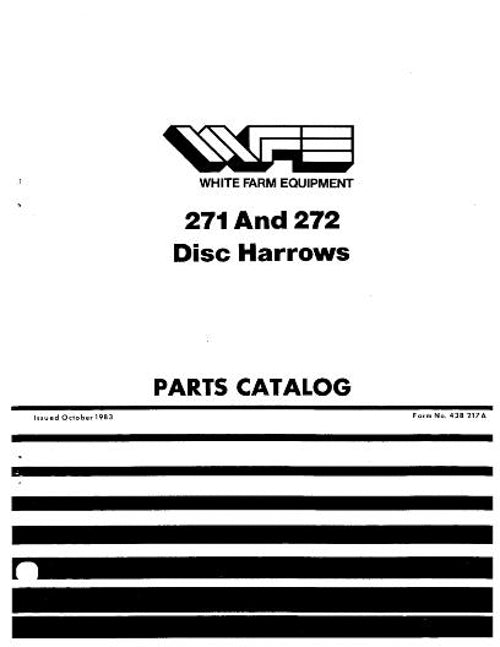White 271 and 272 Disc Harrow - Parts Catalog