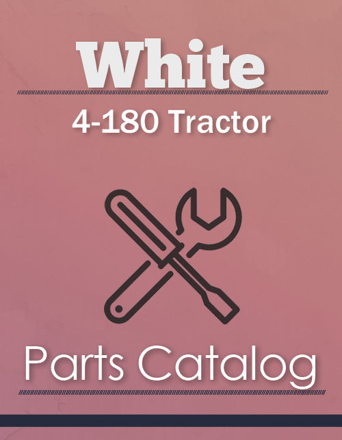 White 4-180 Tractor - Parts Catalog Cover