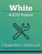White 4-270 Tractor Manual Cover