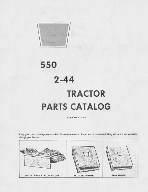 White/ Oliver 550 and 244 Tractor Parts Catalog Farm Manuals Fast