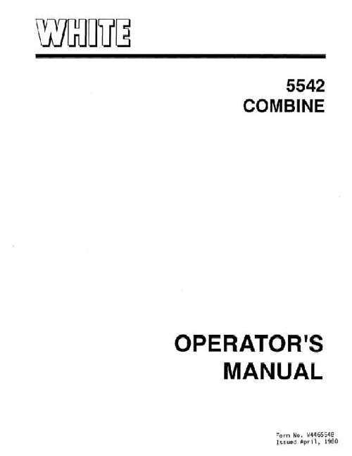 White 5542 Combine Manual
