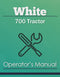 White 700 Tractor Manual Cover