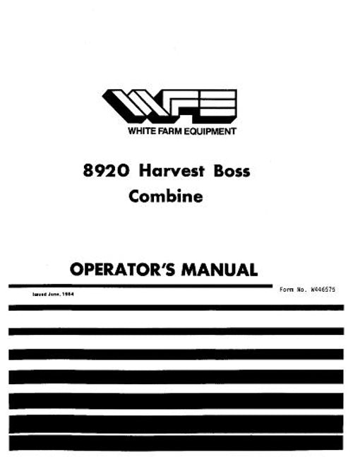 White 8920 Combine Manual