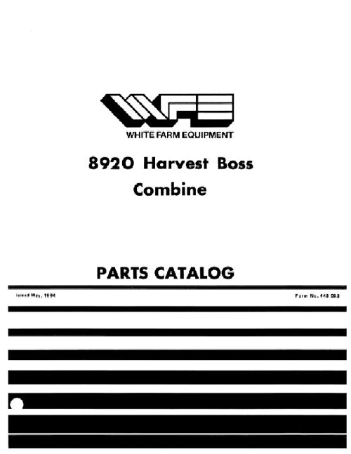 White 8920 Combine - Parts Catalog