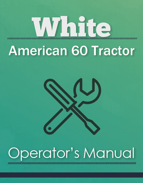White American 60 Tractor Manual Cover