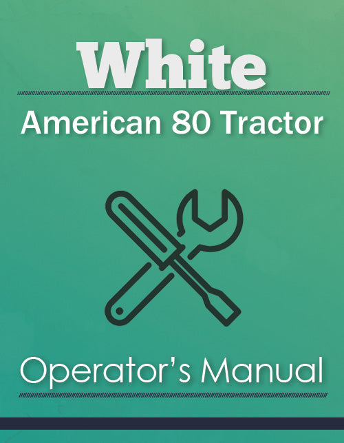 White American 80 Tractor Manual Cover