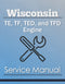 Wisconsin TE, TF, TED, and TFD Engine - Service Manual Cover