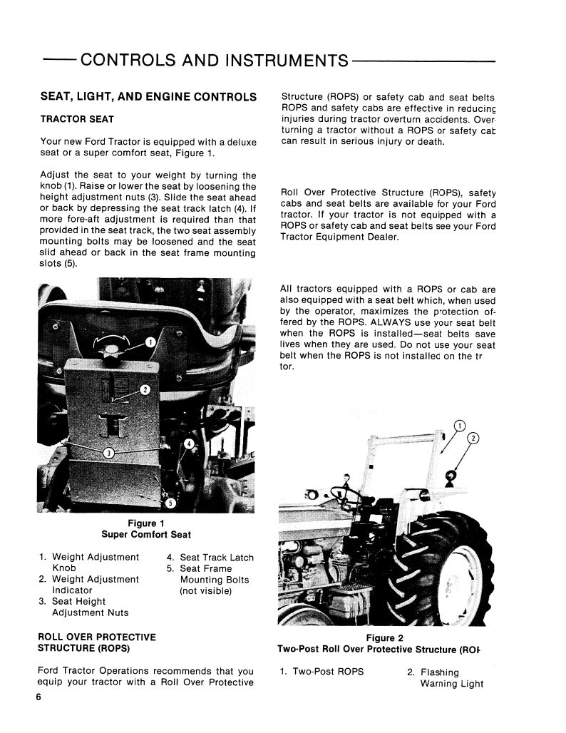 Ford 5610, 6610, 7610 II, and 7810 (Includes S Models) Tractors Manual